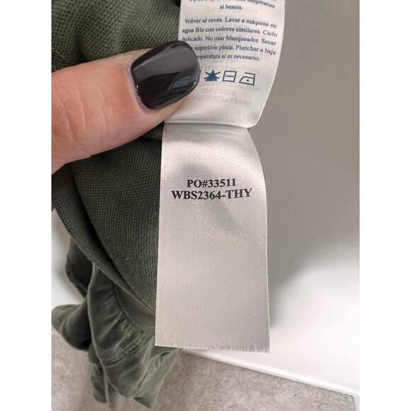 Faherty Arlie Pull On High Waisted Tapered Utility Pants Thyme Women's Size XL - Picture 10 of 11